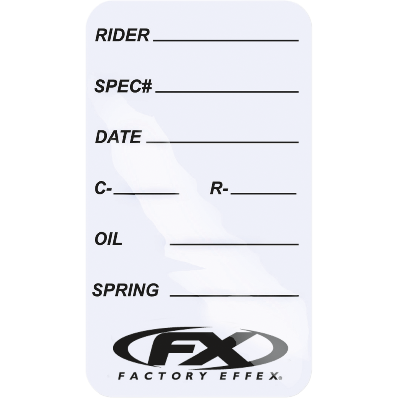 Autocollant de spécifications pour suspension - FX0690021