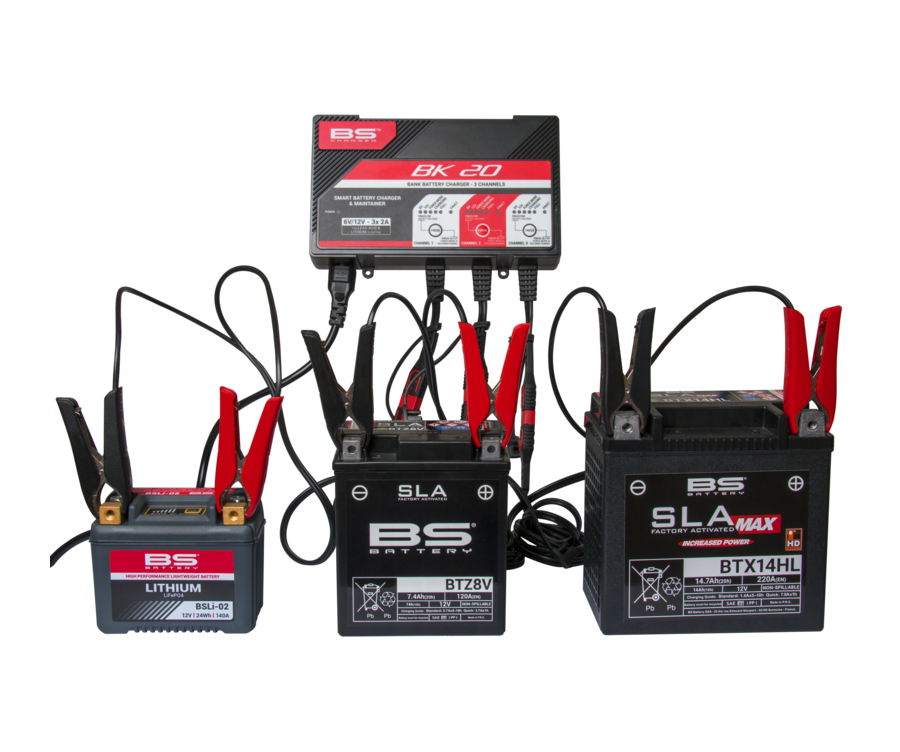 Chargeur de batterie intelligent BS BATTERY BK20 6V/12V 3x2A - 1105619