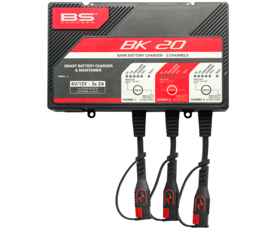 Chargeur de batterie intelligent BS BATTERY BK20 6V/12V 3x2A - 1105619