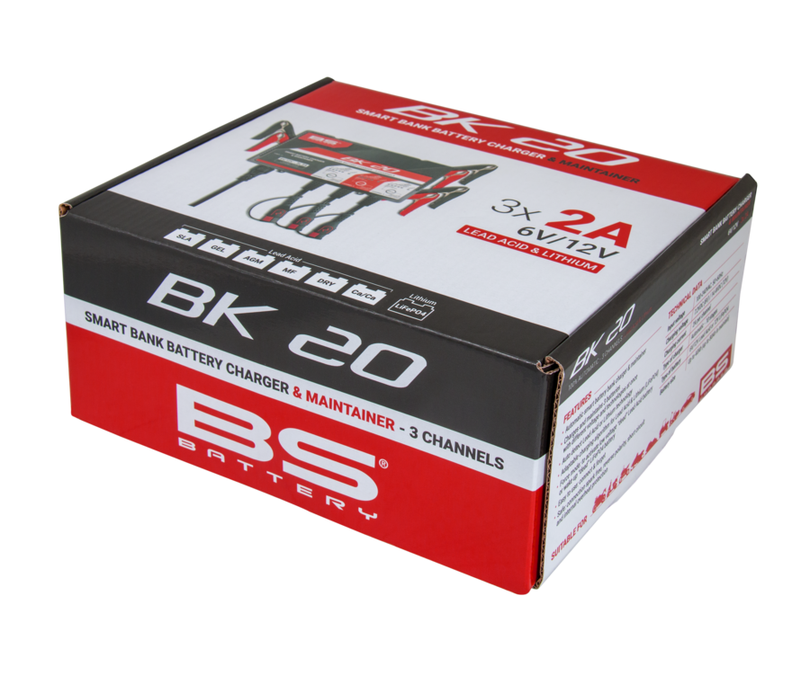 Chargeur de batterie intelligent BS BATTERY BK20 6V/12V 3x2A - 1105619