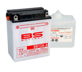 Batterie BS BATTERY Haute-performance avec pack acide - BB12A-A - 1079935