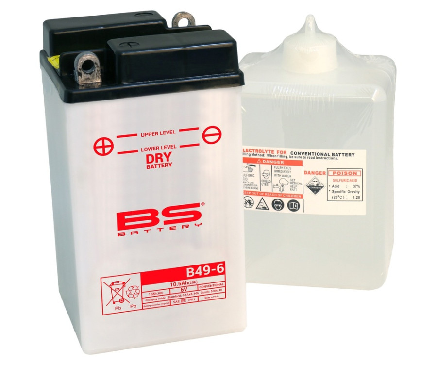 Batterie BS BATTERY conventionnelle avec pack acide - B49-6 - 1077798