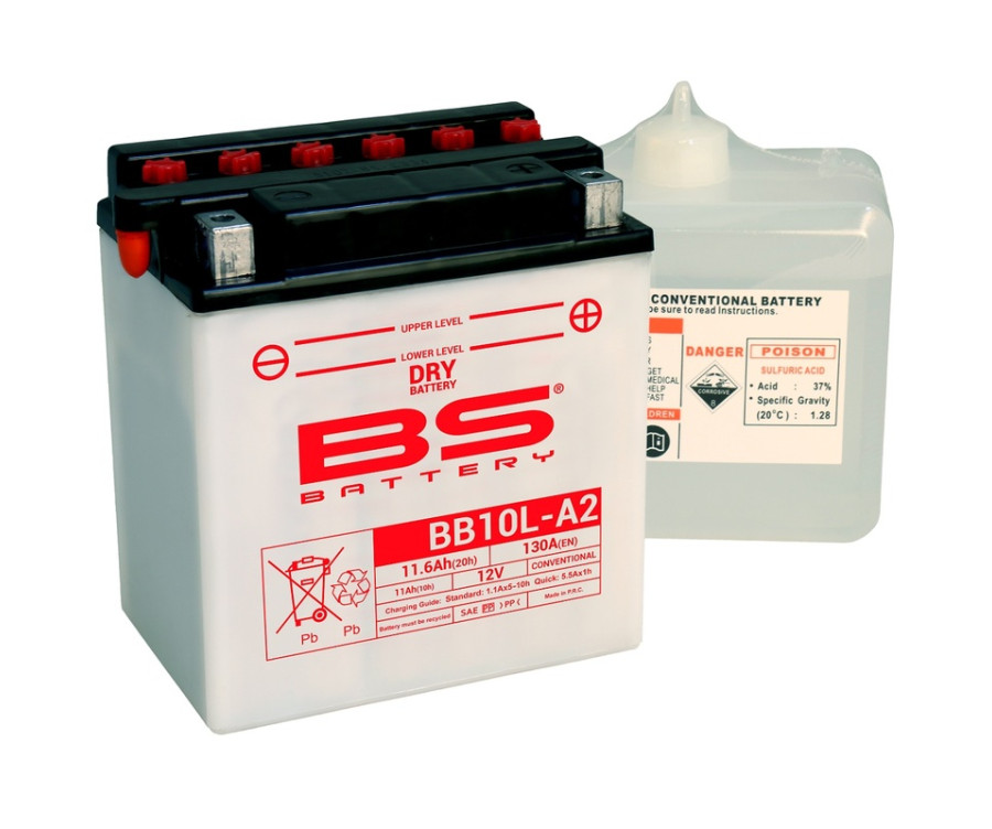 Batterie BS BATTERY Haute-performance avec pack acide - BB10L-A2 - 1079932