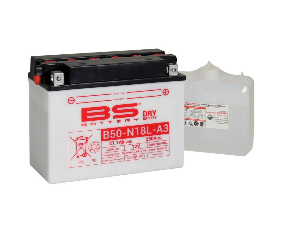 Batterie BS BATTERY Haute-performance avec pack acide - B50-N18L-A3 - 1079927