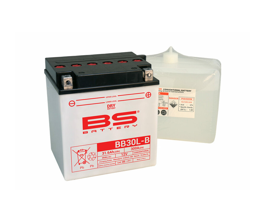 Batterie BS BATTERY Haute-performance avec pack acide - BB30L-B - 1079929
