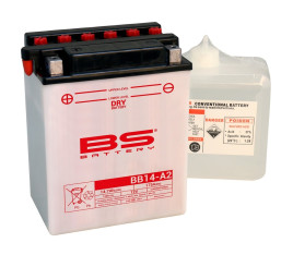 Batterie BS BATTERY Haute-performance avec pack acide - BB14-A2 - 1079940