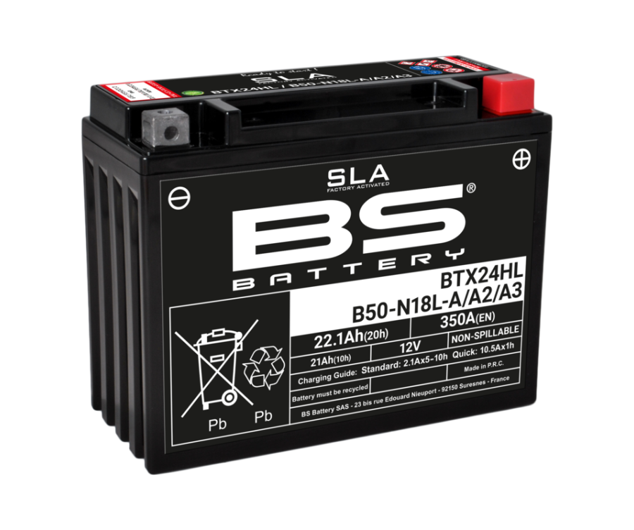Batterie BS BATTERY SLA sans entretien activé usine - BTX24HL/B50-N18L-A/A2/A3 - 1080681
