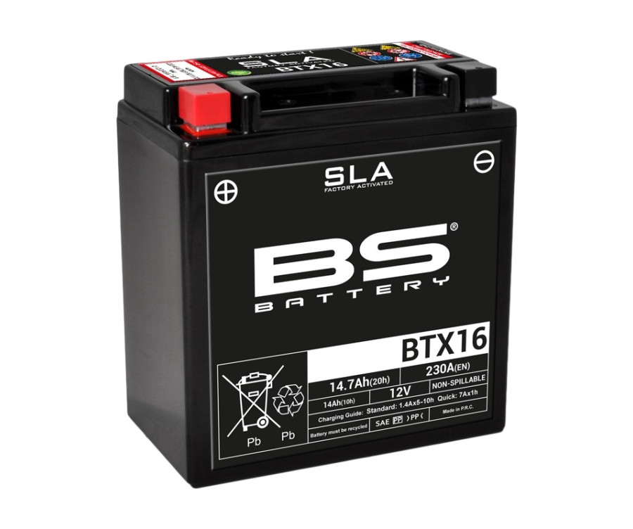Batterie BS BATTERY SLA sans entretien activé usine - BTX16 - 1080679