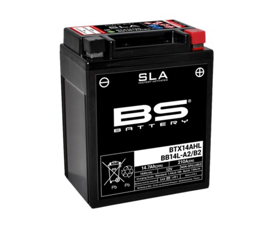 Batterie BS BATTERY SLA sans entretien activé usine - BTX14AHL / BB14L-A2/B2 - 1080677