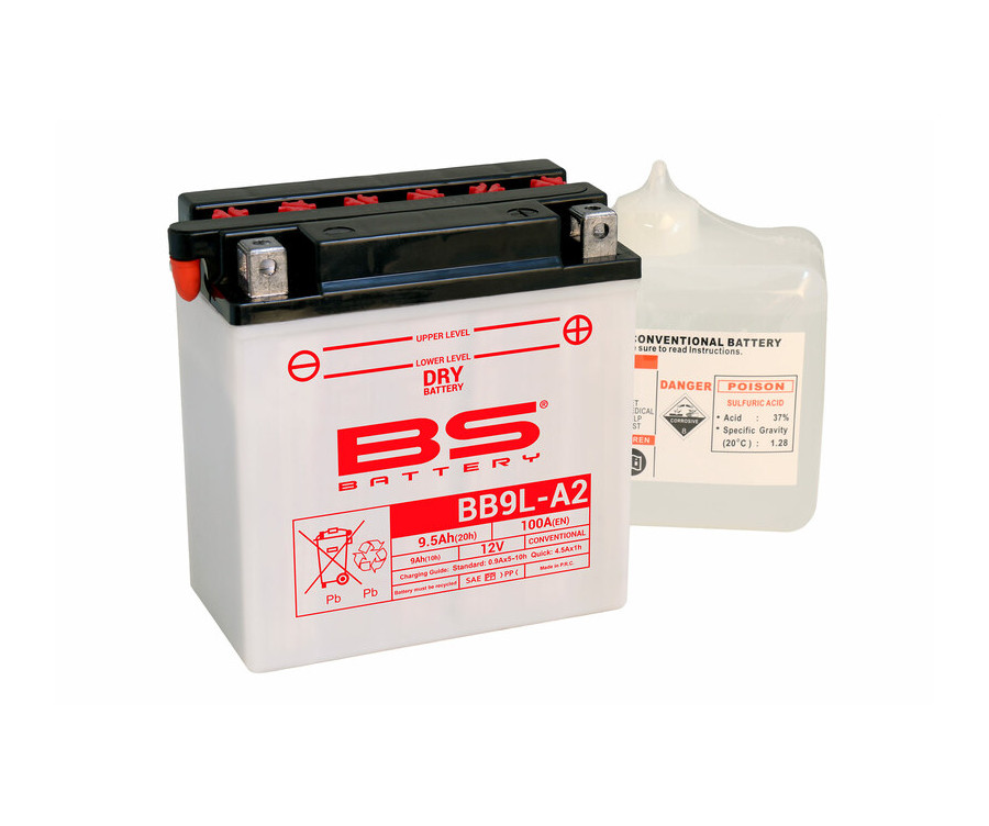 Batterie BS BATTERY Haute-performance avec pack acide - BB9L-A2 - 1079964
