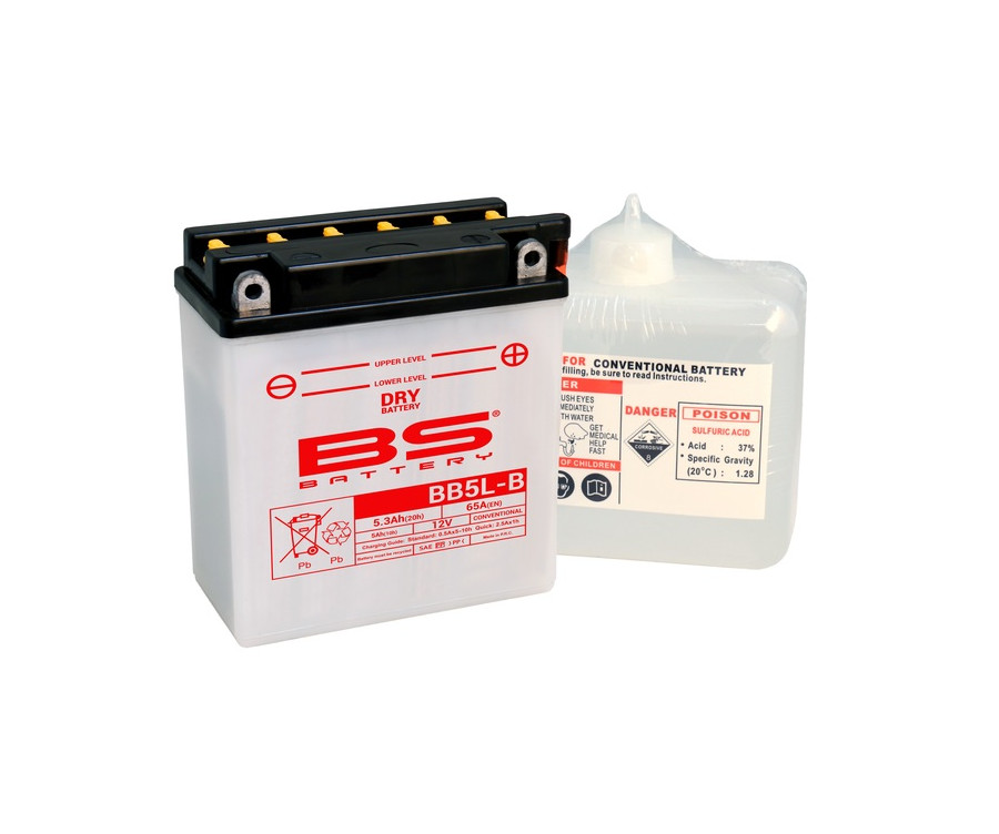Batterie BS BATTERY Haute-performance avec pack acide - BB5L-B - 1079957