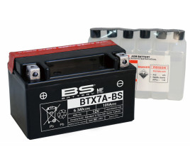 Batterie BS BATTERY sans entretien avec pack acide - BTX7A-BS - 1079984