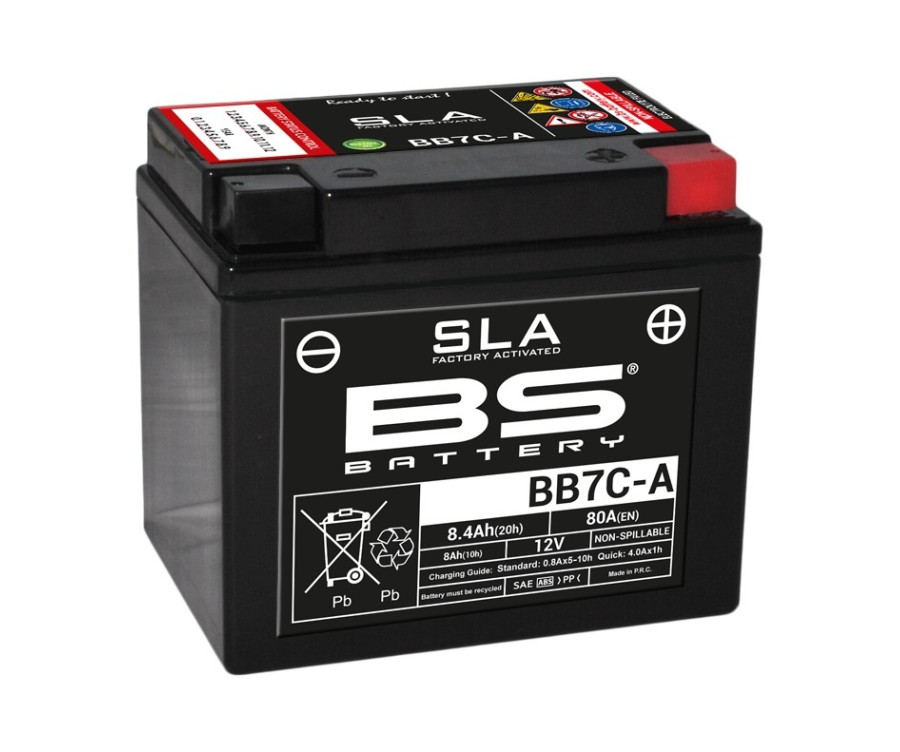 Batterie BS BATTERY SLA sans entretien activé usine - BB7C-A - 1080694