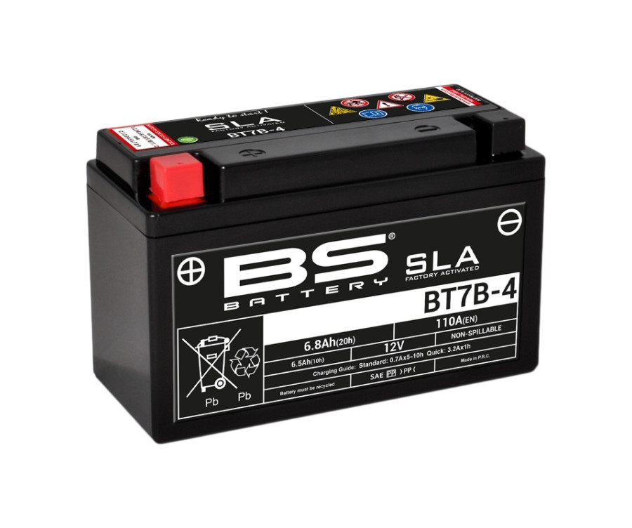 Batterie BS BATTERY SLA sans entretien activé usine - BT7B-4 - 1080656