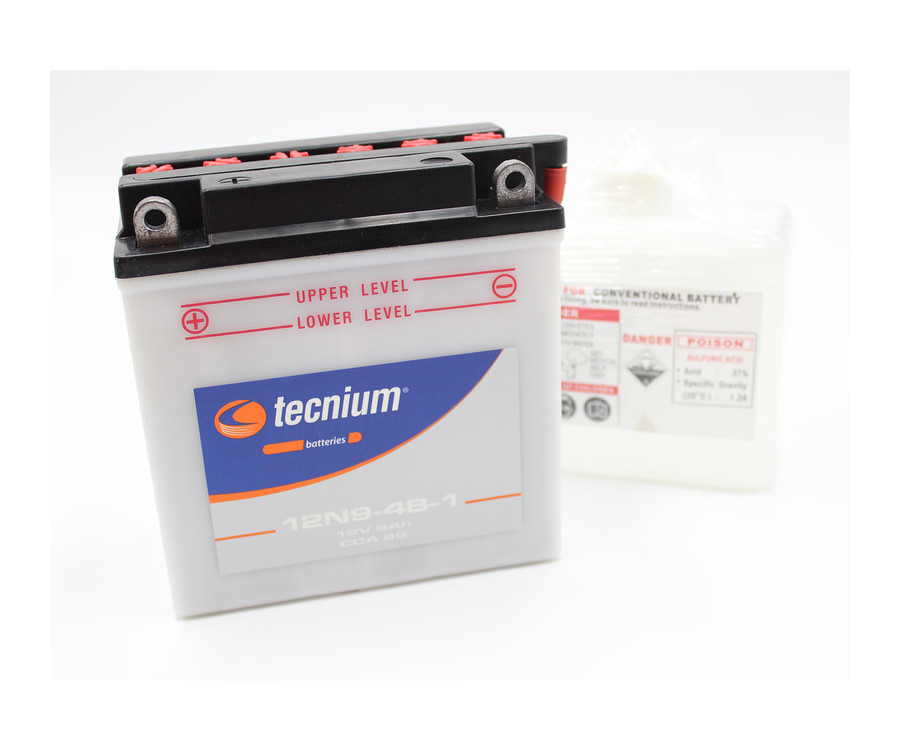 Batterie TECNIUM conventionnelle avec pack acide - 12N9-4B-1 - 1077807