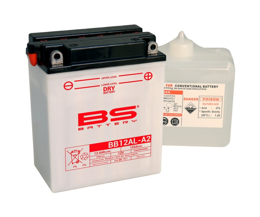 Batterie BS BATTERY Haute-performance avec pack acide - BB12AL-A2 - 1079938
