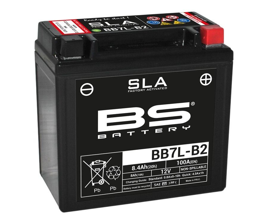 Batterie BS BATTERY SLA sans entretien activé usine - BB7L-B2 - 1080687