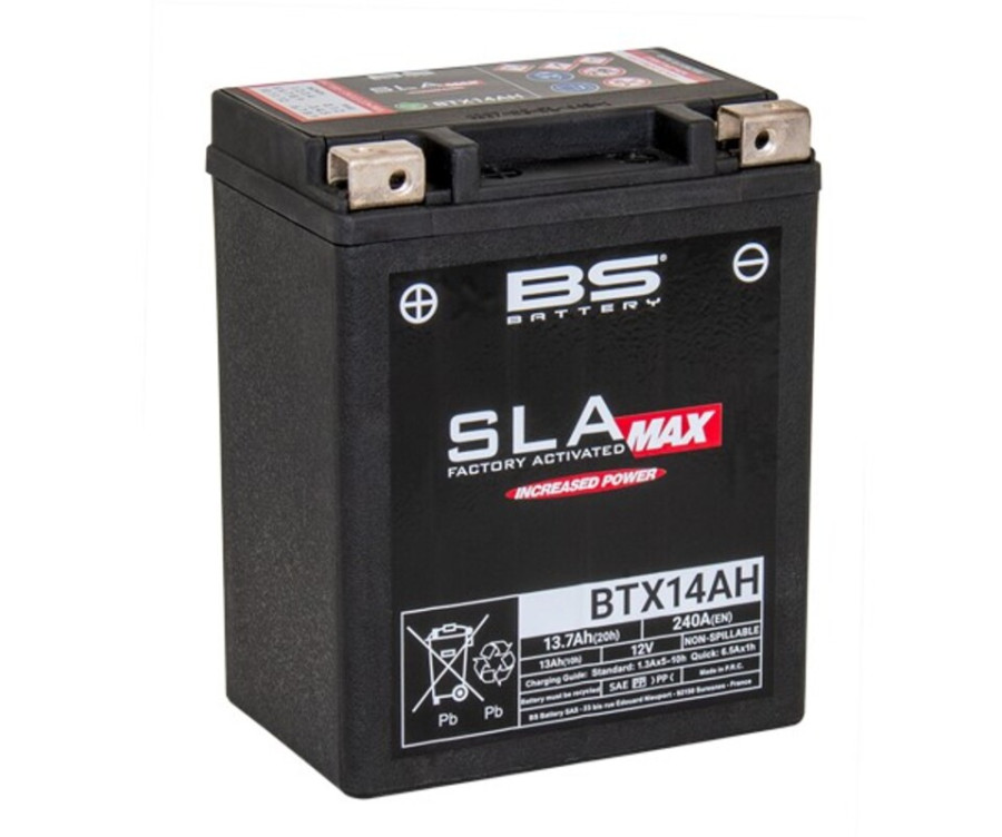 Batterie BS BATTERY SLA Max sans entretien activé usine - BTX14AH MAX FA - 1113775