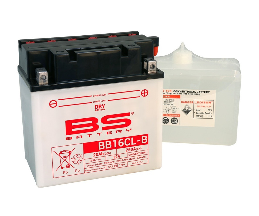 Batterie BS BATTERY Haute-performance avec pack acide - BB16CL-B - 1079949