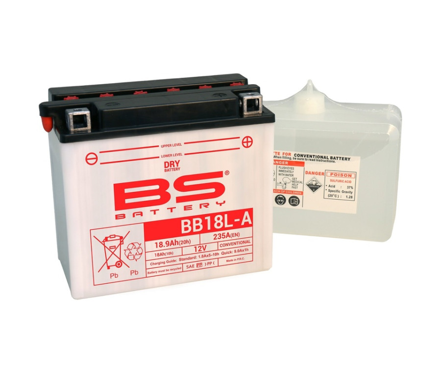 Batterie BS BATTERY Haute-performance avec pack acide - BB18L-A - 1079952