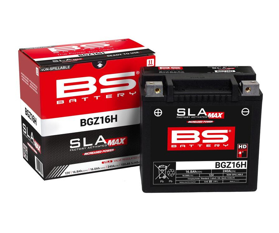Batterie BS BATTERY SLA Max sans entretien activée usine - BGZ16H - 1125737