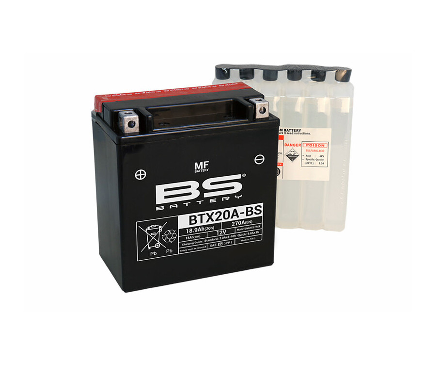 Batterie BS BATTERY sans entretien avec pack acide - BTX20A-BS - 1079998