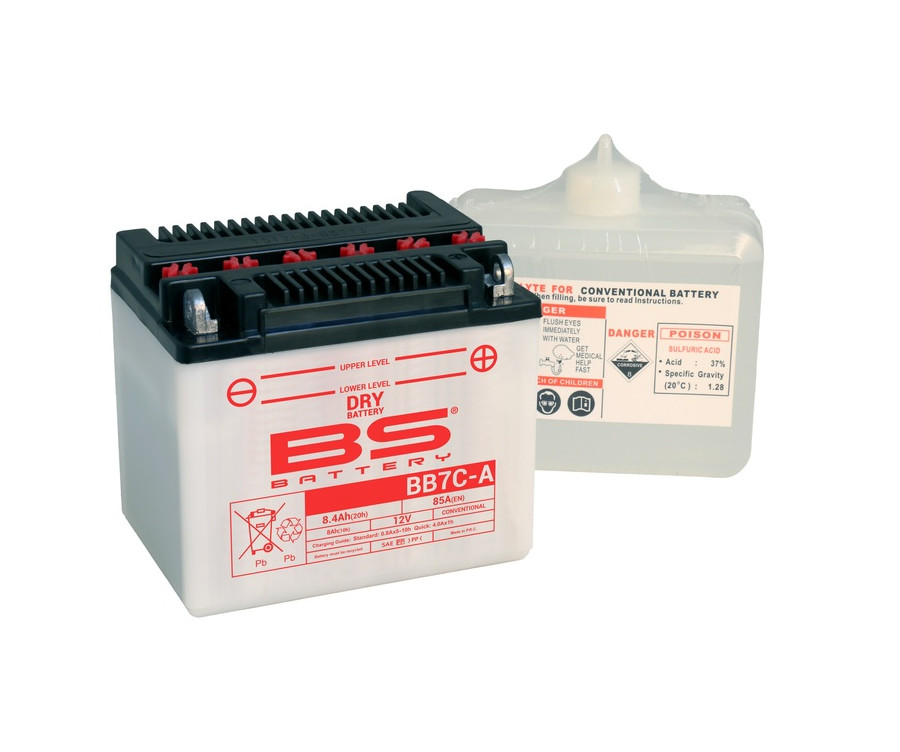 Batterie BS BATTERY Haute-performance avec pack acide - BB7C-A - 1079959