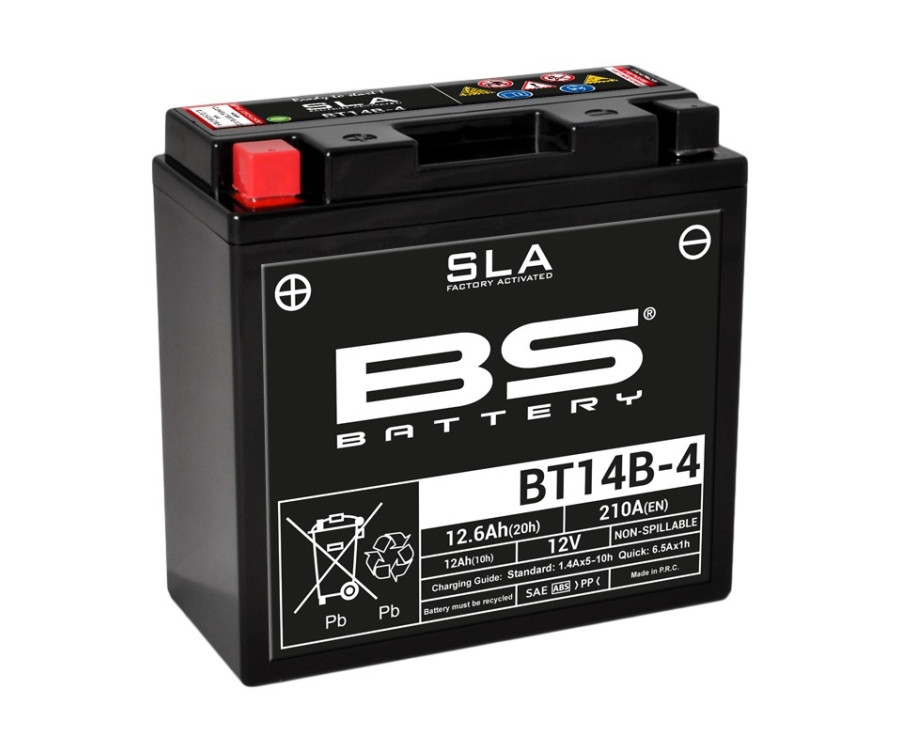 Batterie BS BATTERY SLA sans entretien activé usine - BT14B-4 - 1080659