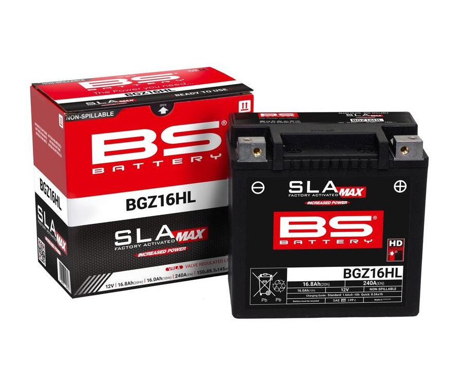 Batterie BS BATTERY SLA Max sans entretien activée usine - BGZ16HL - 1125738