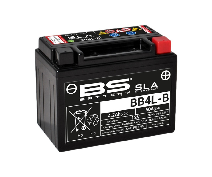 Batterie BS BATTERY SLA sans entretien activé usine - BB4L-B - 1080660
