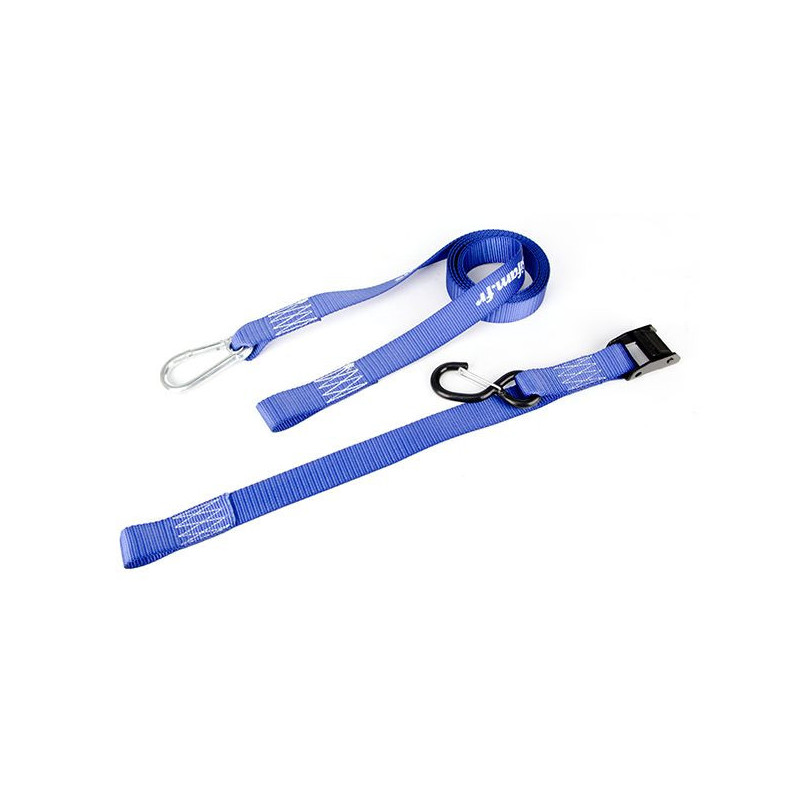 Sifam - Sangles d'Arrimage Doubles BLUE FORCE (x2) avec Mousqueton + Crochet Sécurité - - SAN63009