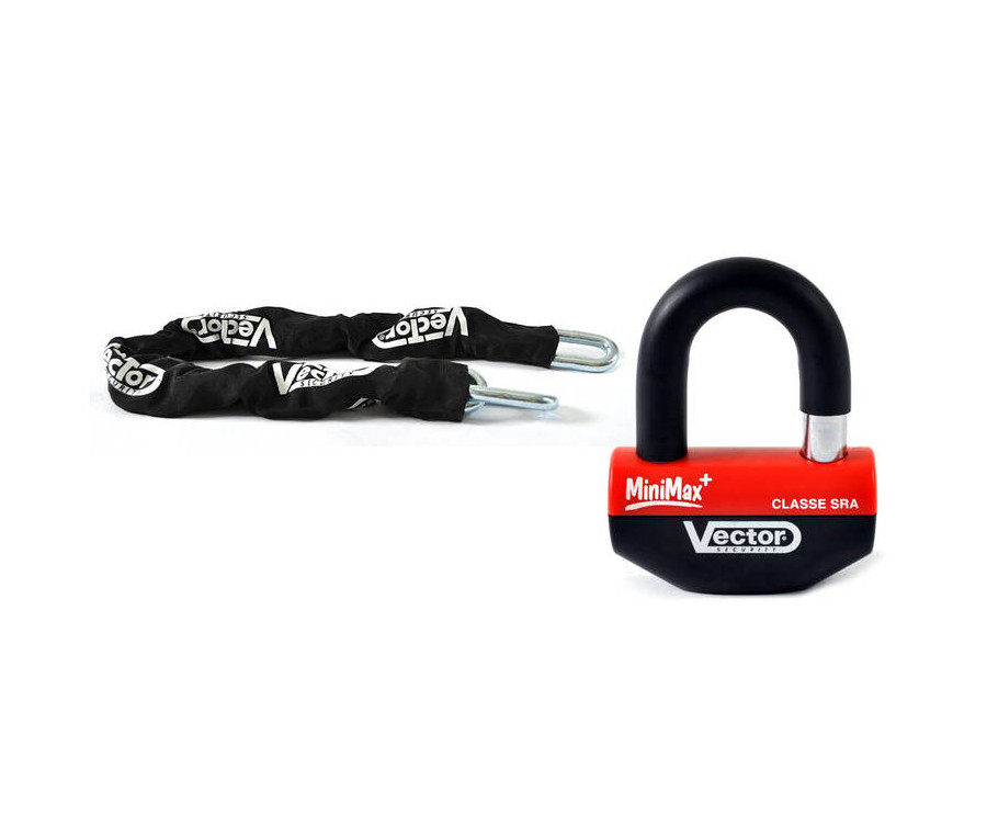 Kit antivol VECTOR Bloque-disque MiniMax+ Ø16mm + Chaîne Ø13mm / 1,1m - 3032177