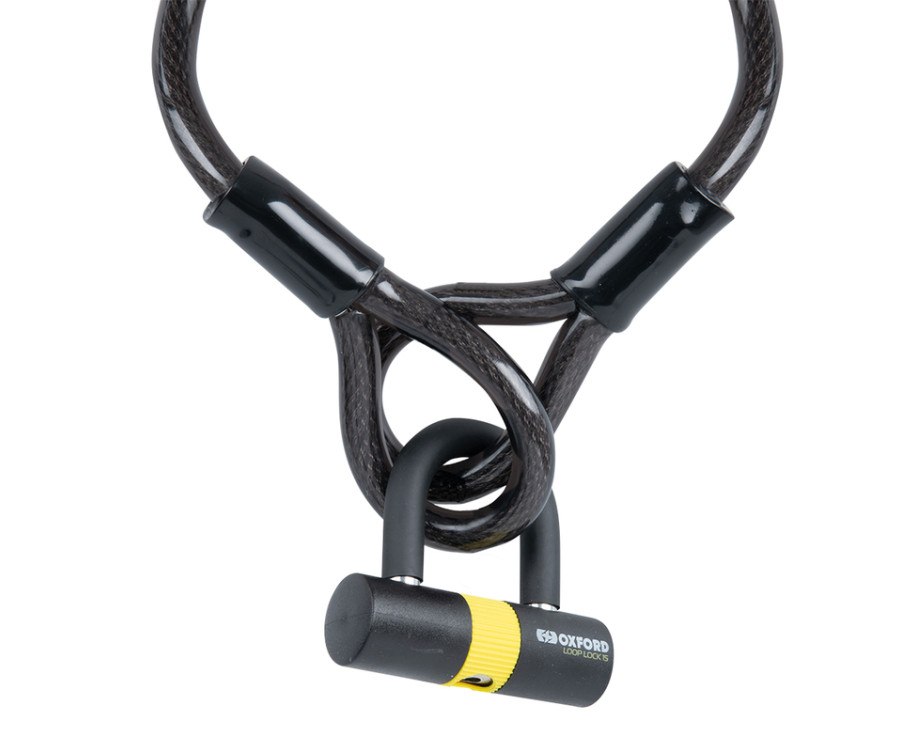 Câble antivol OXFORD Loop Lock15 + Mini-cadenas - 15mm x 2.0m - 1121667
