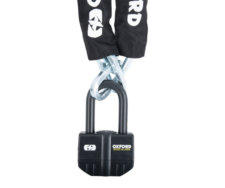 Antivol chaîne OXFORD Boss Alarm 16mm + chaine 12mm X 1.5m - 1119049