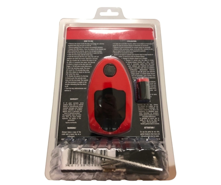 Bloque-disque avec alarme VECTOR The Max Alarm (120dB) - Ø14mm - Classe SRA - 1104261