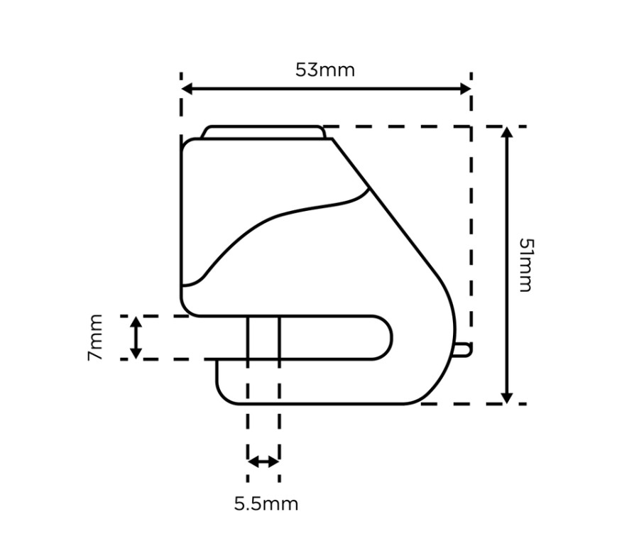 Bloque-disque OXFORD XD5 - 5mm jaune/noir - 1092849