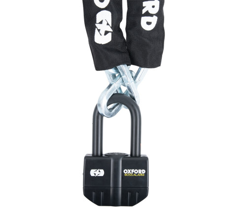 Antivol chaîne OXFORD Boss Alarm 16mm + chaine 12X2.0