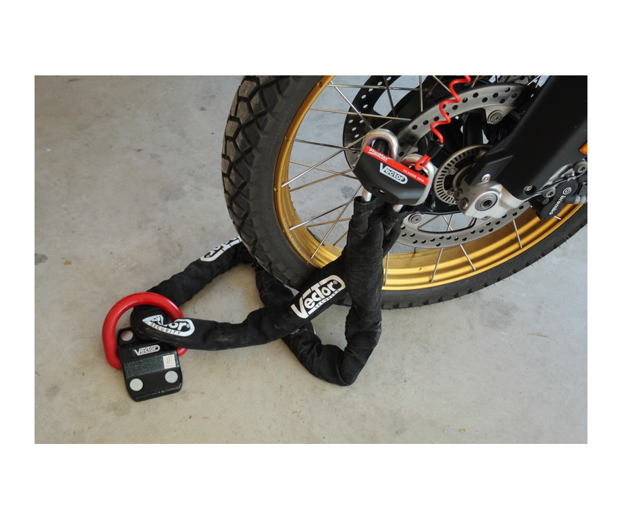 Kit antivol VECTOR Bloque-disque MiniMax+ Ø16mm + Chaîne Ø13mm / 1,3m + Fixation Ø22mm - 3032187