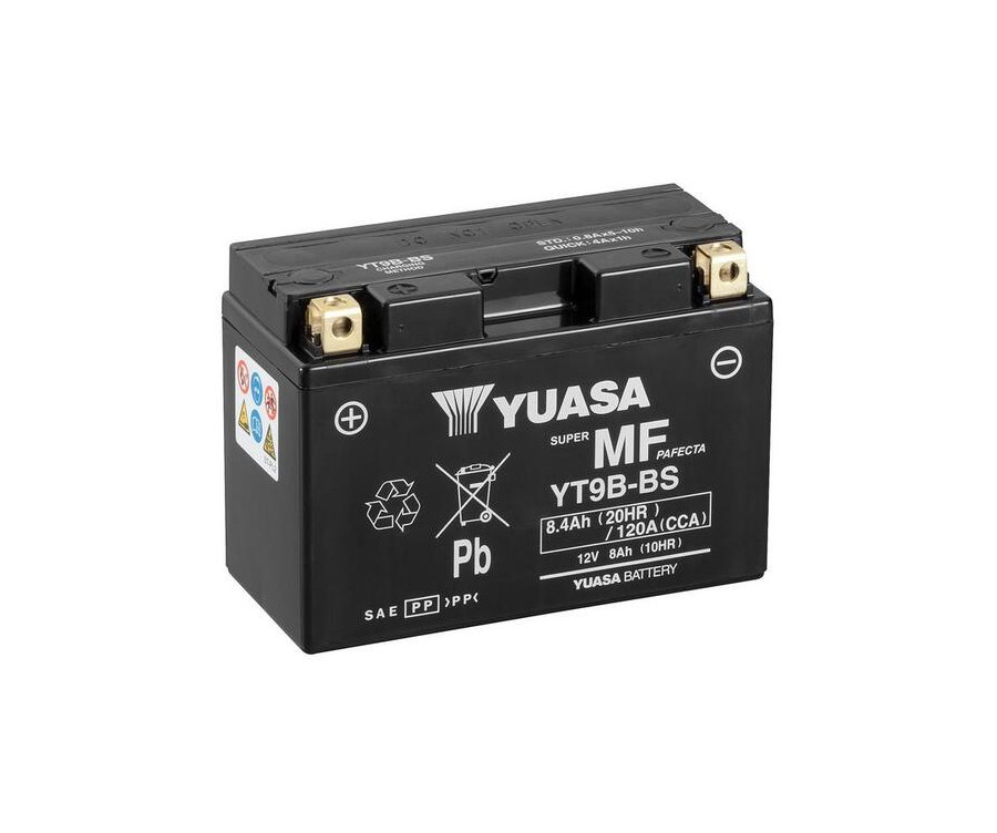 Batterie YUASA W/C sans entretien activée usine - YT9B - 1122766