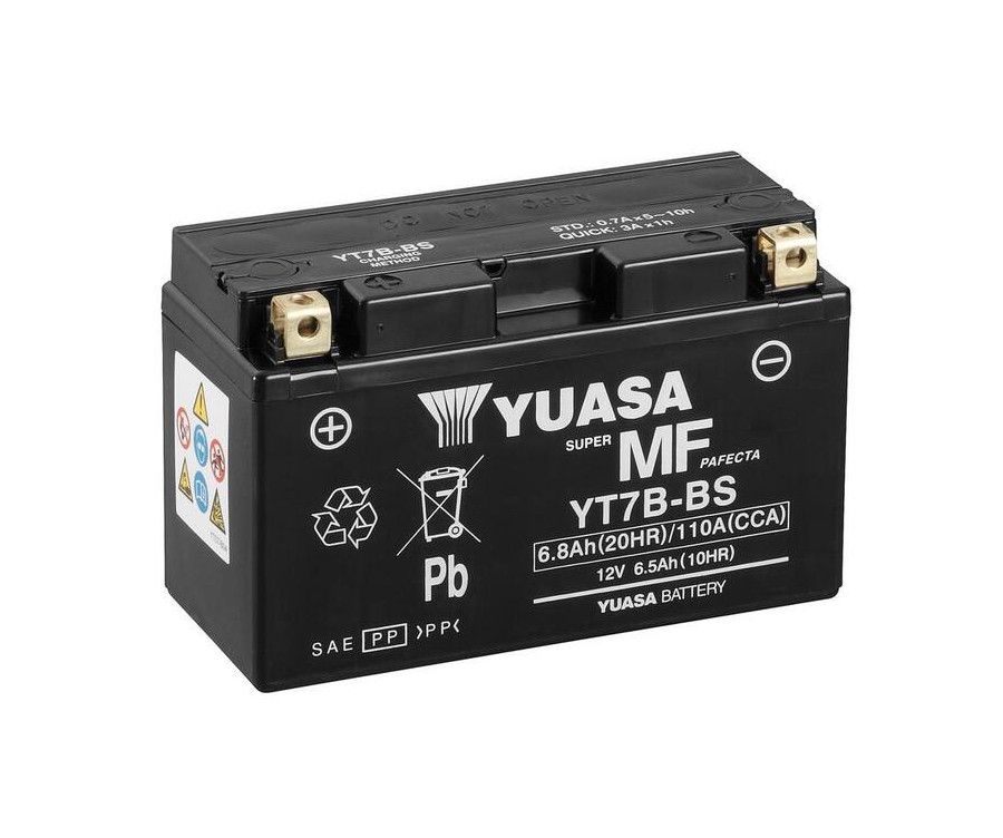 Batterie YUASA W/C sans entretien activée usine - YT7B - 1122765