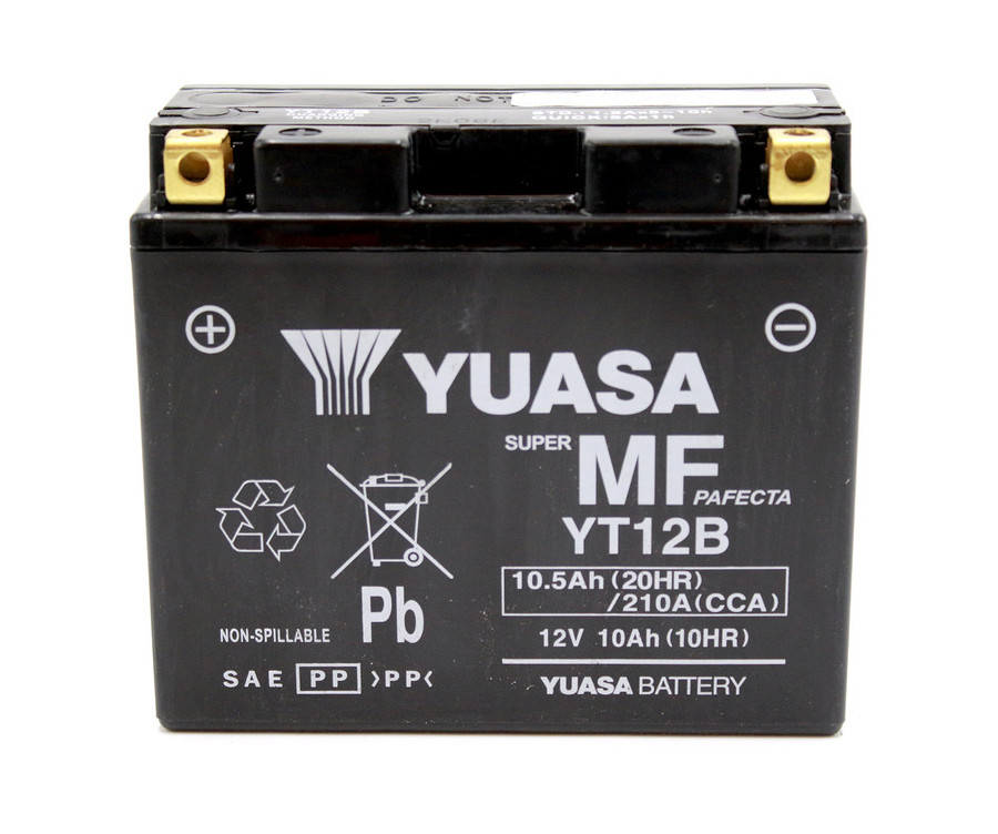 Batterie YUASA W/C sans entretien activée usine - YT12B FA - 1103940