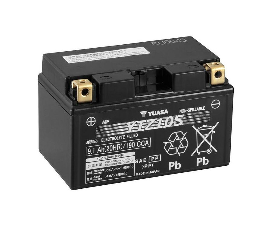 Batterie YUASA W/C sans entretien activé usine - YTZ10S - 1080870