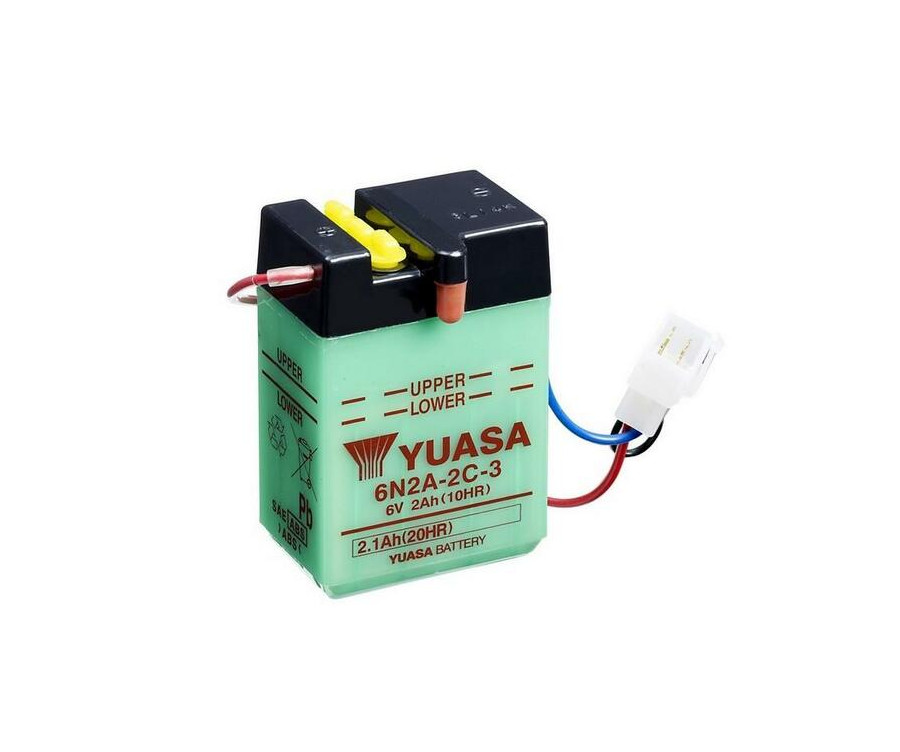 Batterie YUASA conventionnelle sans pack acide - 6N2A-2C-3 - 1080762