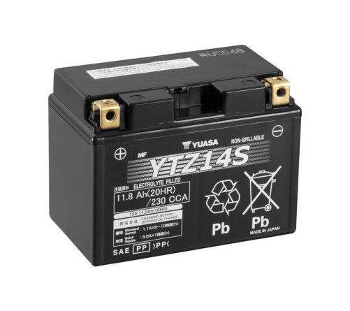 Batterie YUASA W/C sans entretien activé usine - YTZ14S - 1080872