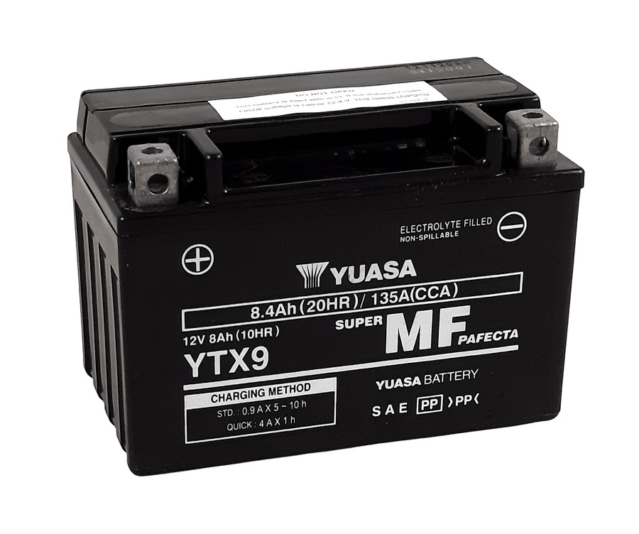 Batterie YUASA W/C sans entretien activée usine - YTX9 FA - 1103937