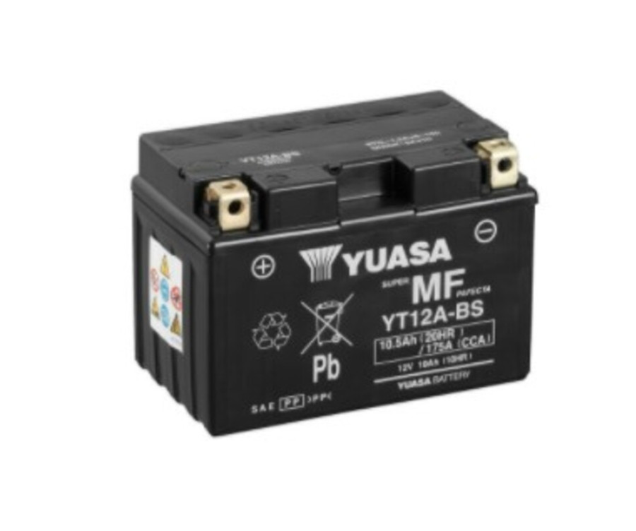 Batterie YUASA W/C sans entretien activée usine - YT12A - 1103939