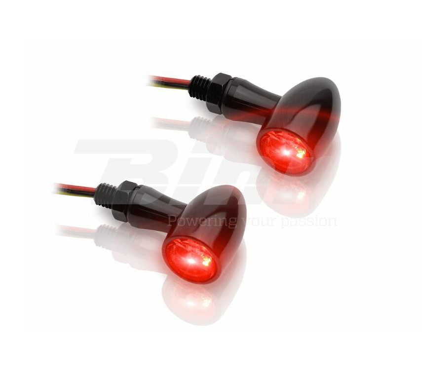 Clignotants LED V-PARTS 12V alu noir - 1058622