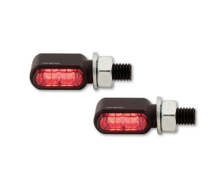 Clignotants LED HIGHSIDER Little Bronx 3en1 - clignotant/feu stop/feu de position arrière - par paire - 1108650001