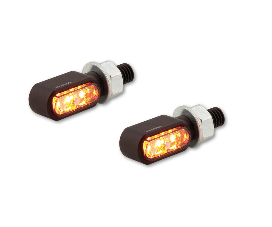 Clignotants LED HIGHSIDER Little Bronx 3en1 - clignotant/feu stop/feu de position arrière - par paire - 1108650001