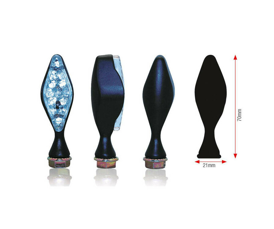 Clignotants BIHR Losange LED noir universel - 1066955
